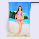 100% Microfiber/Cotton Custom Print Funky Beach Towel for Promotion Gift