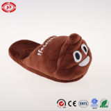 Poo Shape New Design Custom Happy Face Plush Slipper Shoe