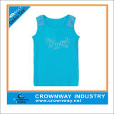 100% Cotton Girls Custom Tank Top with Sequins