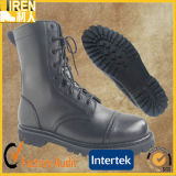 Military Brown Embossed Cow Leather Tactical Combat Boot