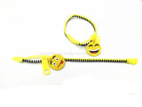 New Novelty Zipper Design Emoji Silicone Bracelet Wholesale in Stock