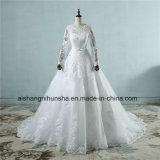 Good Quality Appliqued Princess Tulle Lace Wedding Dress