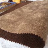 Microfiber Suede Upholstery Fabric with Brown Design