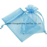 Wholesale Bulk Cheap Custom Personalized Small 3X4 Blue Organza Wedding Party Favor Bags for Candy