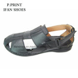 Black Color Good Quality Mens Leather Sandals Cheap Price