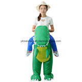 Hot Sell Children Green Inflatable Dinosaur Costume Halloween Party Costume