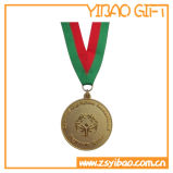 Custom Gold Silver Copper Sport Medal with Ribbon (YB-MD-41)