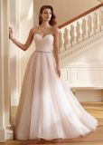 Strapless Evening Prom Dresses Glitter Pink Tulle Bridal Wedding Gowns C147151