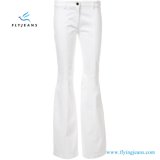 Fashion White Leisure Boot-Cut Women Denim Jeans