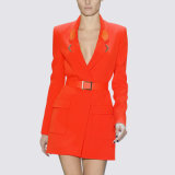 Fashion New Design Stylish Ladies Orange Color Suit