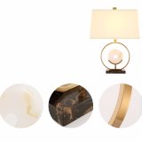 Modern Newest Design Room Bedroom White Jade Table Lamp for Hotel