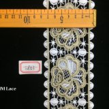 7.5cm Crochet Cream Cluny Lace Trimming with Dome Fringe Hme853