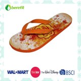 Women's Slippers with Bright Printing and PVC Straps