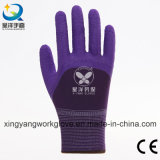 Polyester Liner Latex Foam 3/4 Coated Safety Working Gloves (L004)