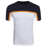 Factory Wholesale Men's Short Sleeve Color Combination Patchwork Leisure T-Shirt