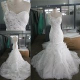 One Shoulder Ruched Vera Wang Mermaid Long Dress Wedding Gown