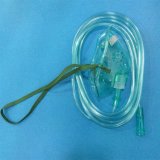 High Quality PVC Green/Transparent Qxygen Mask with 210cm Tube as Oxygen Mask