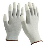 ESD Fingertips Coating Gloves White Color