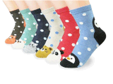 Custom Fashionable Cartoon Jacquard at Toe and Heel Sock in Various Designs and Sizes