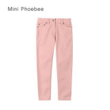 100% Cotton Pink Girls Pants for Spring/Autumn/Winter
