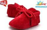 Wholesale Tassel Baby Shoes Soft Soles Lace-UPS Shoes with Nubuck Upper