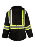 Heavy Duty Mens Winter Thermal Parka Jacket with 4'' Reflective Tape