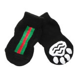 Cool Black Knitting Cotton Anti-Skid Dog Socks Pet Accessories