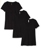 Cotton Blend Comfortable Short Sleeve Deep V-Neck T-Shirts in Various Sizes, Colors, and Material