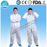 Disposable PP Lab Coat Disposable Nonwoven Coveralls with Hood