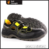 Leather Safety Sandal with Steel Toe and Magic Tape (SN5448)