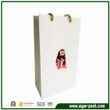 White Simple Design Customized Paper Gift Bag with Handles
