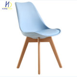 Wholesale Colorful Wood Leg Soft Sponge Cushion Tulip Seat Plastic Side Chair