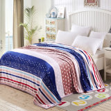 100% Polyester Decorative Floral Printed Flannel Throw Blankets