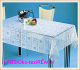 Cheap PVC Print Transparent Tablecloth / Table Linen