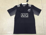 2015-2016 New Zealand Black Rugby Ball Soccer Jersey