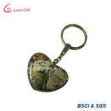 Custom Gold Heart Shape Printed Keychain Promotional Gift