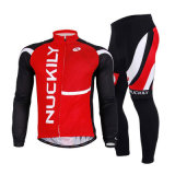 Red and Black Long Sleeve Cycling Jersey and Pants Cycling Wear with Sublimation Printing