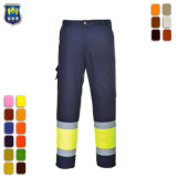 Dark Blue and Fluorescence 10 Pockets Cargo Pants