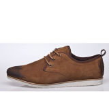 Fashion Suede Brogue Men Dress Shoes Brown Leather Office Shoes