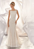 Lace Bridal Gowns Beaded Jewelry Neckline Beach Garden Wedding Dress Lb6866