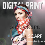 Ladies' Fashion Silk Chiffon Scarf Digital Printed Scarf (X1010)