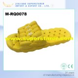 Breathable Holey PVC Men Shower Slippers, Yellow Bath Slippers