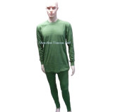 Interlock Thermal Underwear Set in Olive Green