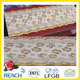 PVC Printed Long Lace Tablecloth Gold/Silver