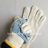 Hot Sale Anti-Slip PVC Dotted Cotton Safety Gloves