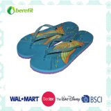 Women's Slippers, Bright Printing with EVA Sole and PVC Straps