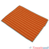 Orange Stripe Microfiber Kitchen Dish Towel