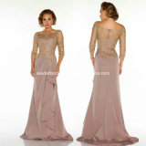 Silk Chiffon Mother's Formal Party Dress Sweep Train Evening Gowns B27
