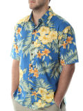 100% Combed Cotton Men's Short Sleeve Hawaiian Shirts