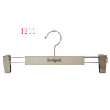 Wholesale Display European Luxury Adjustable Metal Pants Clothes Hanger with Clips